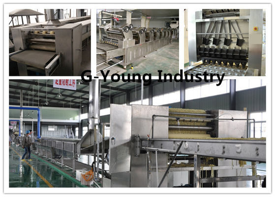 China Continuous Pressing Frying Fried Instant Noodle Making Machine Commercial Stainless Steel supplier